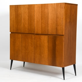 WK MOBEL GERMAN TEAK HIGHBOARD CABINET C. 1960S