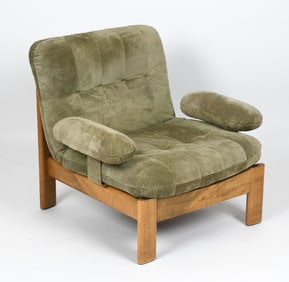 CARL STRAUB STYLE GERMAN BRUTALIST LOUNGE CHAIR