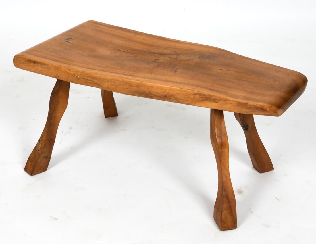 DUTCH RUSTIC "WABI SABI" OAK SIDETABLE C. 1970S (1 of 14)