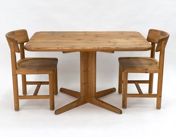RAINER DAUMILLER PINE DINING TABLE & CHAIRS
