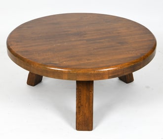DUTCH BRUTALIST OAK COFFEE TABLE, C. 1970S
