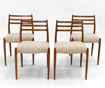 (4) NIELS OTTO MOLLER MODEL 78 TEAK DINING CHAIRS