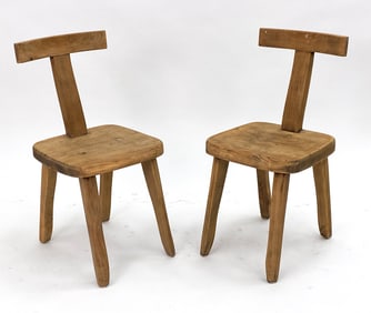 OLAVI HANNINEN FINNISH "T" OAK CHAIRS C. 1970S