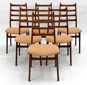 (6) CASALA DUTCH ROSEWOOD DINING CHAIRS C. 1960S