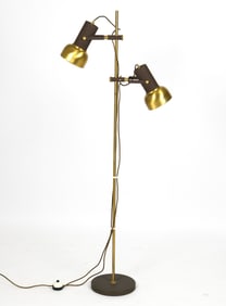 BRASS 2-LIGHT FLOOR LAMP C. 1960S