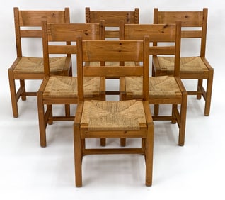 (6) GM MOBLER DANISH PINE DINING CHAIRS C. 1970S