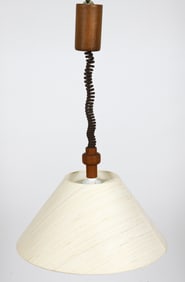 DOMUS TEAK PENDANT LIGHT C. 1970S