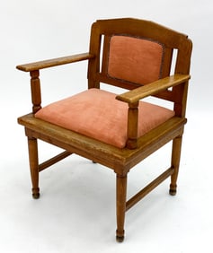 ART DECO AMSTERDAM SCHOOL OAK ARMCHAIR C. 1930S