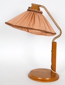 MARKSLOJD SWEDISH BEECH TABLE LAMP C. 1970S