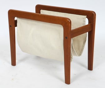 DANISH TEAK MAGAZINE RACK C. 1960S