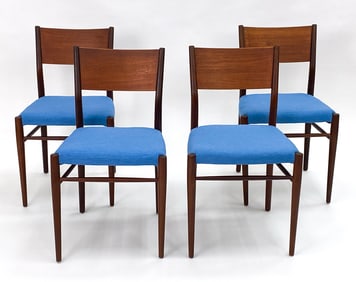(4) VODDER STYLE DANISH TEAK DINING CHAIRS C.1960S