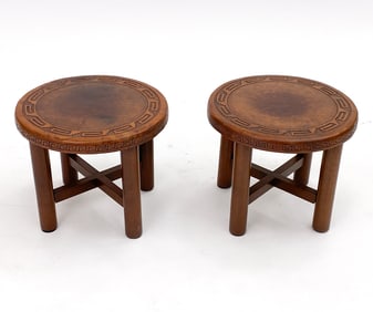 PAIR OF ANGEL PAZMINO STYLE SIDE TABLES