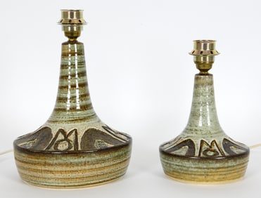 (2) HOLMEGAARD "METEOR" CERAMIC LAMPS