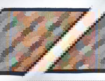 ROLAKAN MID-CENTURY SWEDISH WOOL RUG C. 1960S