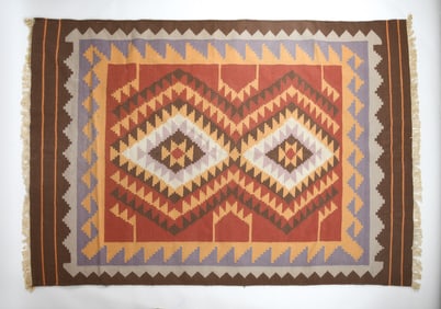 ROLLAKAN MID-CENTURY SWEDISH WOOL RUG CIRCA 1960S