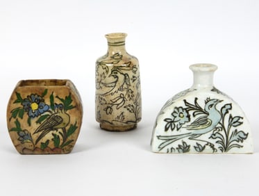 PERSIAN CERAMIC VASE GROUPING
