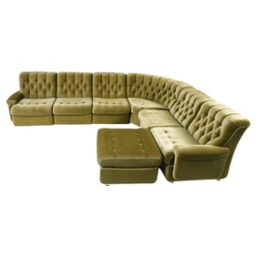 GERMAN SPACE AGE MODULAR SECTIONAL SOFA & OTTOMAN
