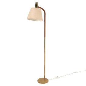 SCANDINAVIAN BRASS FLOOR LAMP, CIRCA 1960S