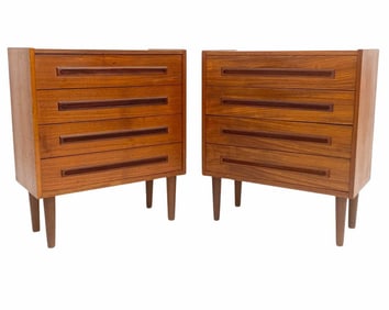 ATTR. KOFOD LARSEN PAIR OF TEAK CHESTS