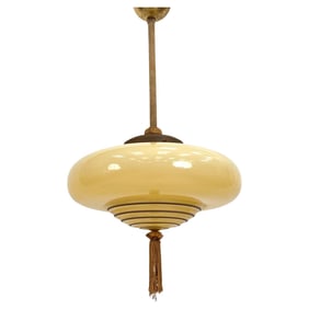 SCANDINAVIAN ART DECO GLASS PENDANT LAMP