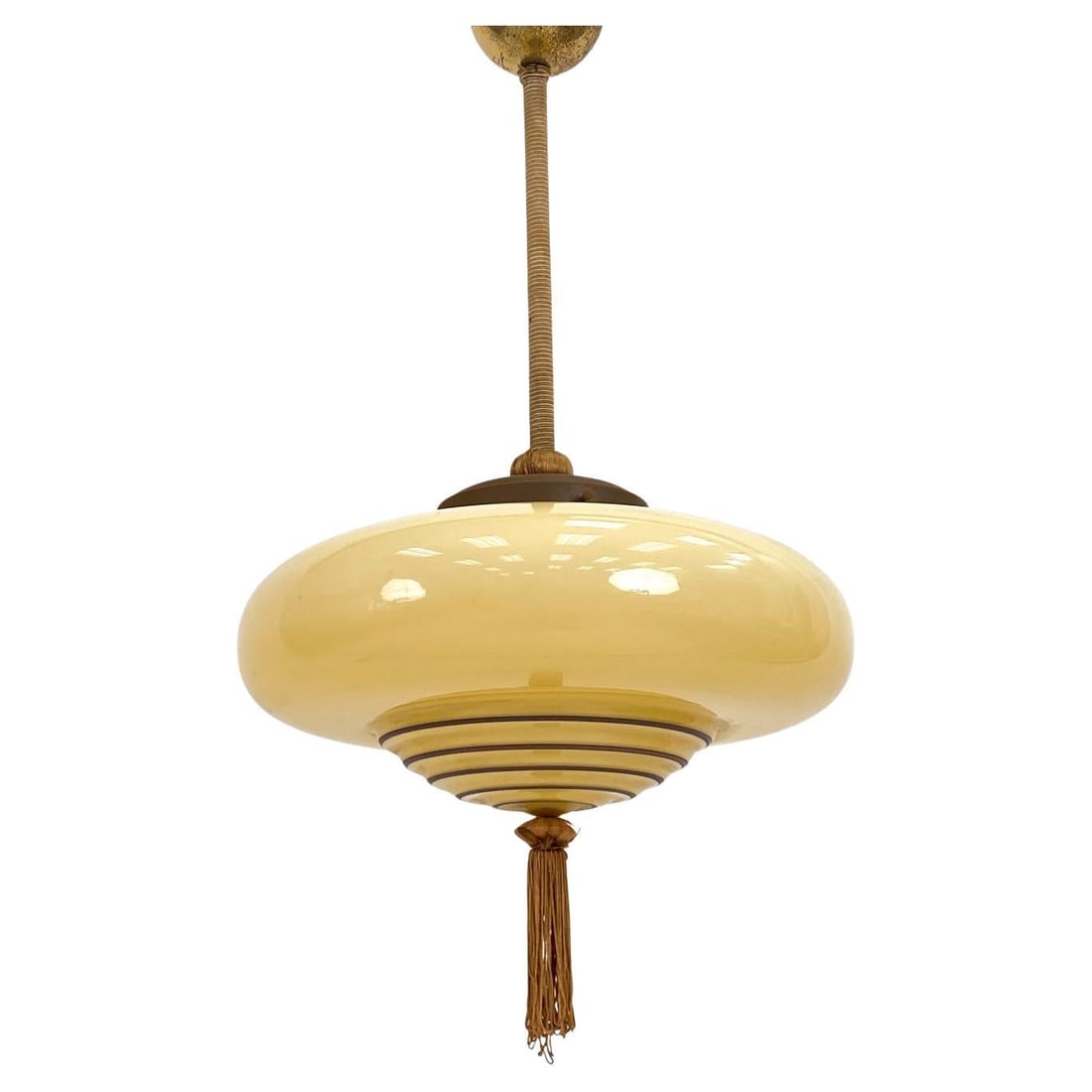 SCANDINAVIAN ART DECO GLASS PENDANT LAMP (1 of 6)