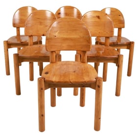 DAUMILLER STYLE DANISH PINE DINING CHAIRS