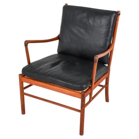 OLE WANSCHER ROSEWOOD & LEATHER LOUNGE CHAIR