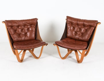 PAIR OF LOUNGE CHAIRS BY GEORGE THAMS