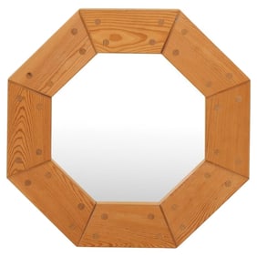 SWEDISH WILHELMSSON STYLE PINE WALL MIRROR