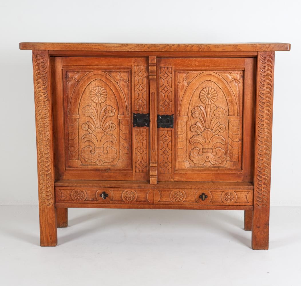 KJAERNULF STYLE BRUTALIST DANISH OAK CABINET (1 of 15)