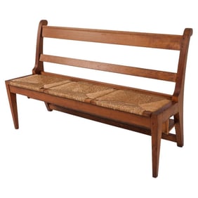 MANNER OF MARTIN VISSER DUTCH OAK HALL BENCH
