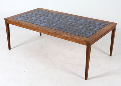 DANISH ROSEWOOD & TILE COFFEE TABLE C. 1960S