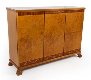 ART DECO SWEDISH BIRCH SIDEBOARD CABINET C. 1930S