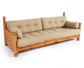 UNO & OSTEN KRISTIANSSON SWEDISH PINE SOFA 1970S