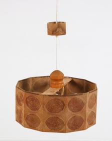 SCANDINAVIAN PINE PENDANT LIGHT C. 1960S