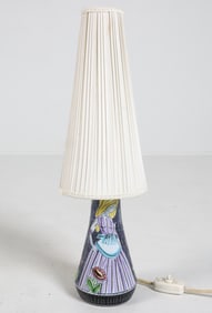 SWEDISH STUDIO CERAMIC TABLE LAMP C. 1970S
