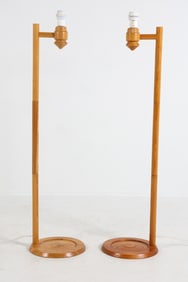PAIR OF IKEA SWEDISH PINE FLOOR LAMPS