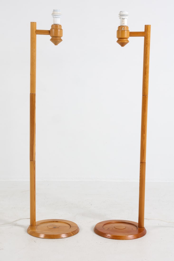 PAIR OF IKEA SWEDISH PINE FLOOR LAMPS (1 of 15)
