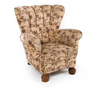 MID-CENTURY DANISH CLUB LOUNGE CHAIR C. 1950S