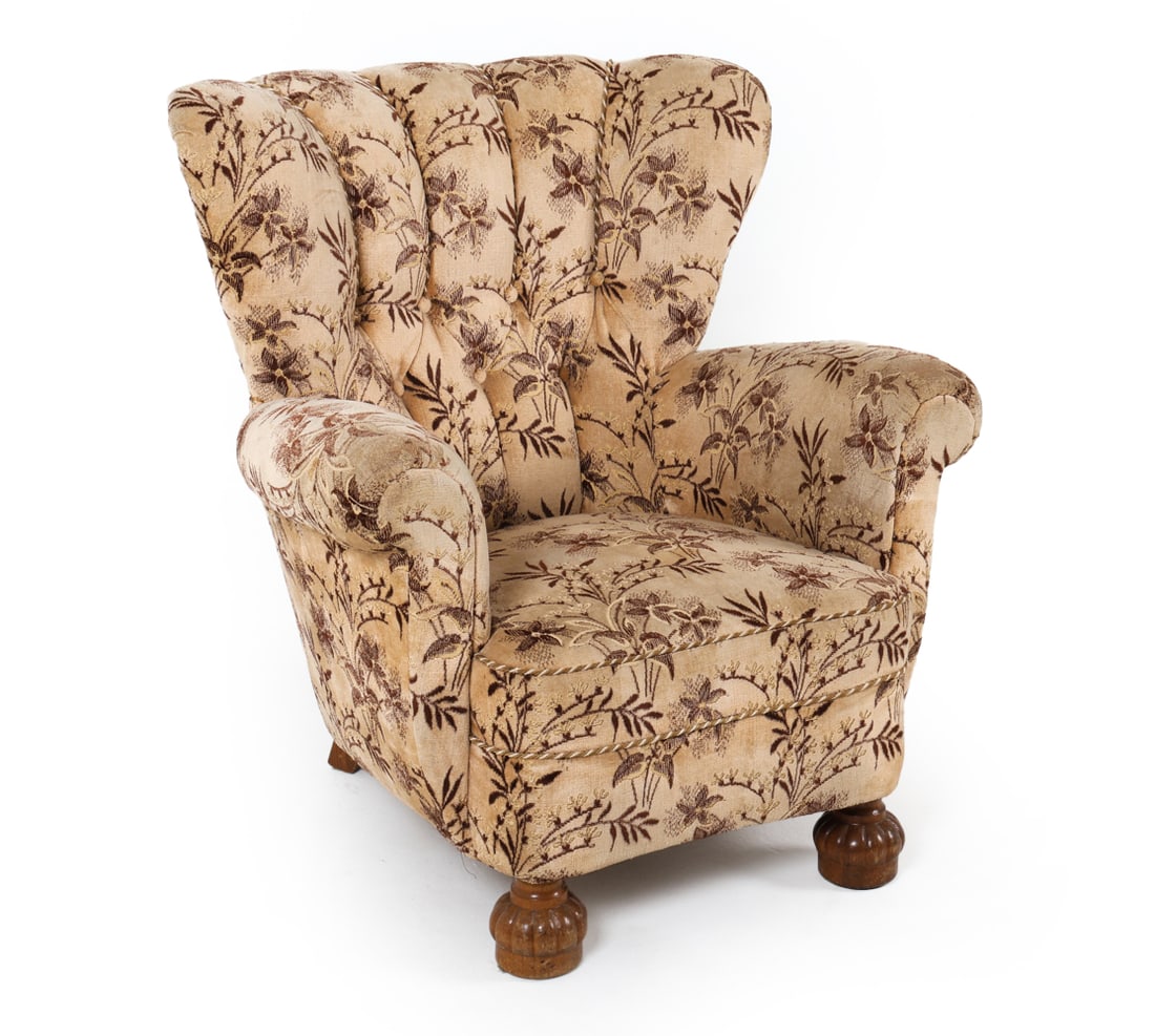 MID-CENTURY DANISH CLUB LOUNGE CHAIR C. 1950S (1 of 13)