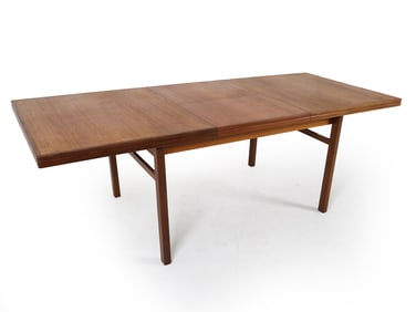 SWEDISH TEAK EXTENDING DINING TABLE C. 1960S