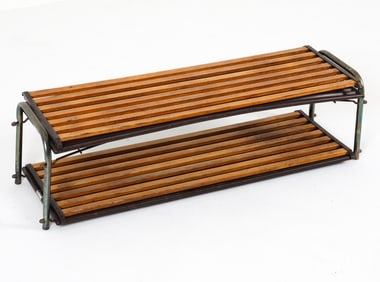 FORFINA SWEDISH TEAK SHOE SHELF C. 1970S