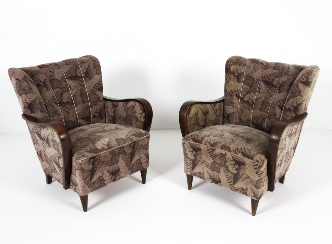 PAIR MID-CENTURY SCANDINAVIAN LOUNGE CHAIRS 1950S (1 of 16)