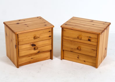 PAIR OF SWEDISH PINE NIGHTSTANDS C. 1970S