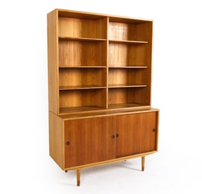 BORGE MOGENSEN PINE BOOKSHELF CABINET C. 1960S