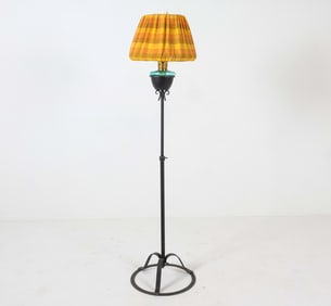 SCANDINAIVAN IRON FLOOR LAMP C. 1940S