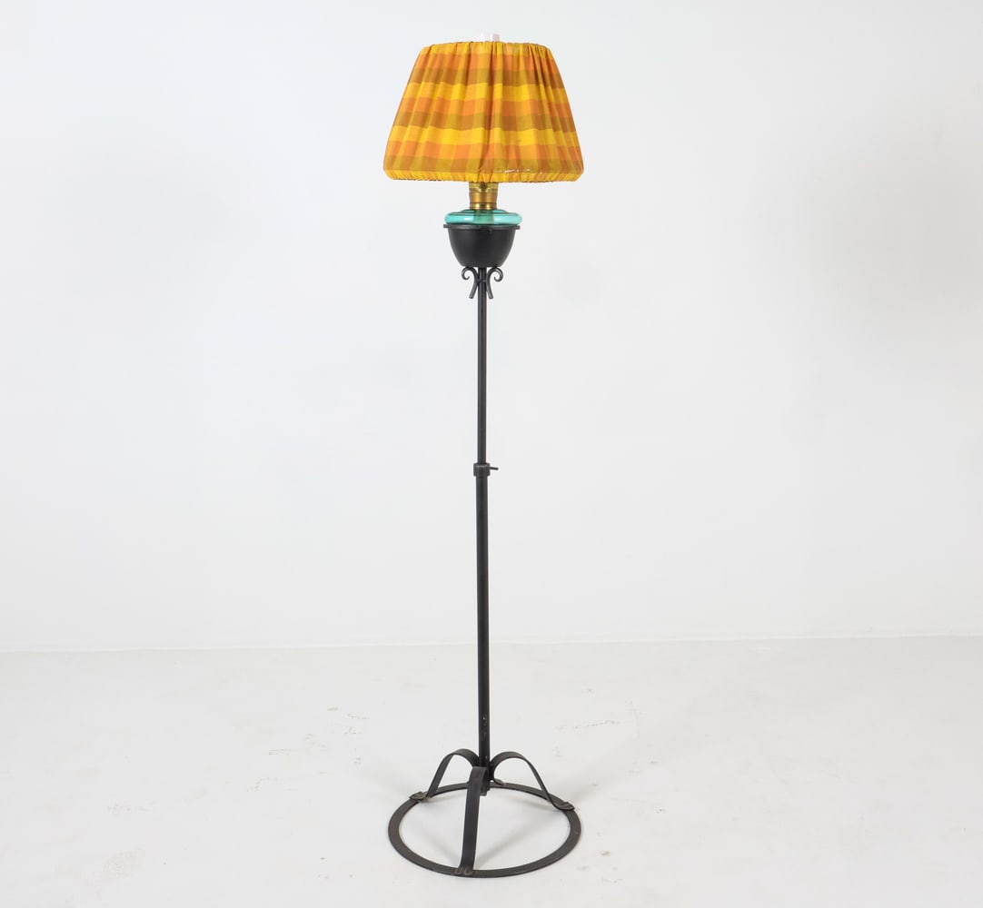 SCANDINAIVAN IRON FLOOR LAMP C. 1940S (1 of 16)