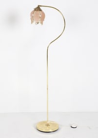 COTTEX SWEDISH GLASS FLOWER FLOOR LAMP