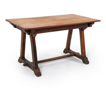 ANTIQUE SCANDINAVIAN OAK DINING TABLE EARLY 1900S