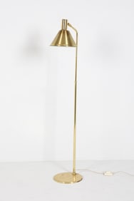 SCANDINAIVAN BRASS FLOOR LAMP C. 1970S
